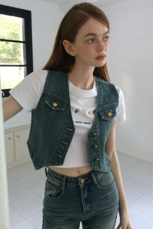 Vintage Denim Vest