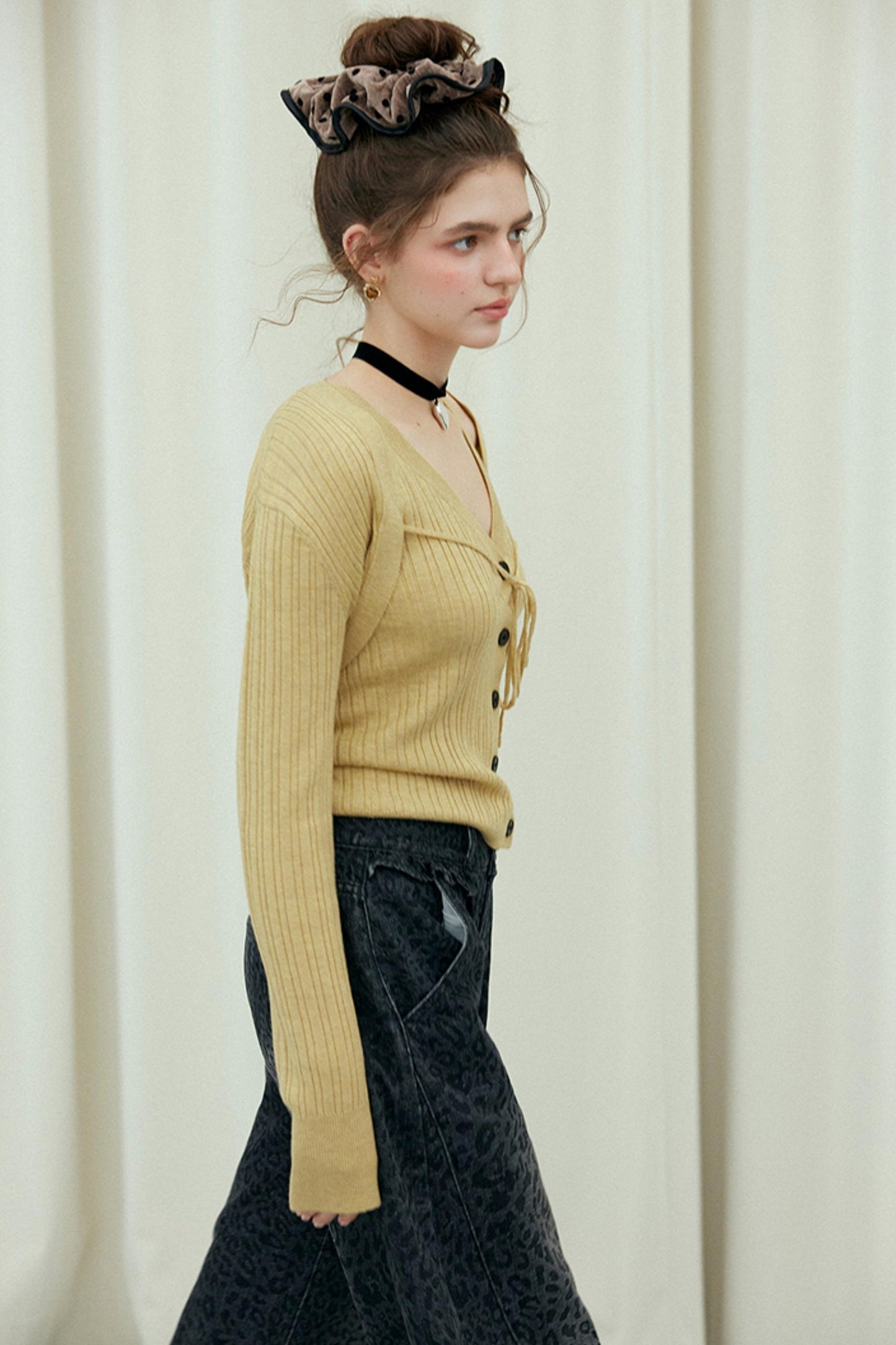 Wool Knit Cardigan Set-Up