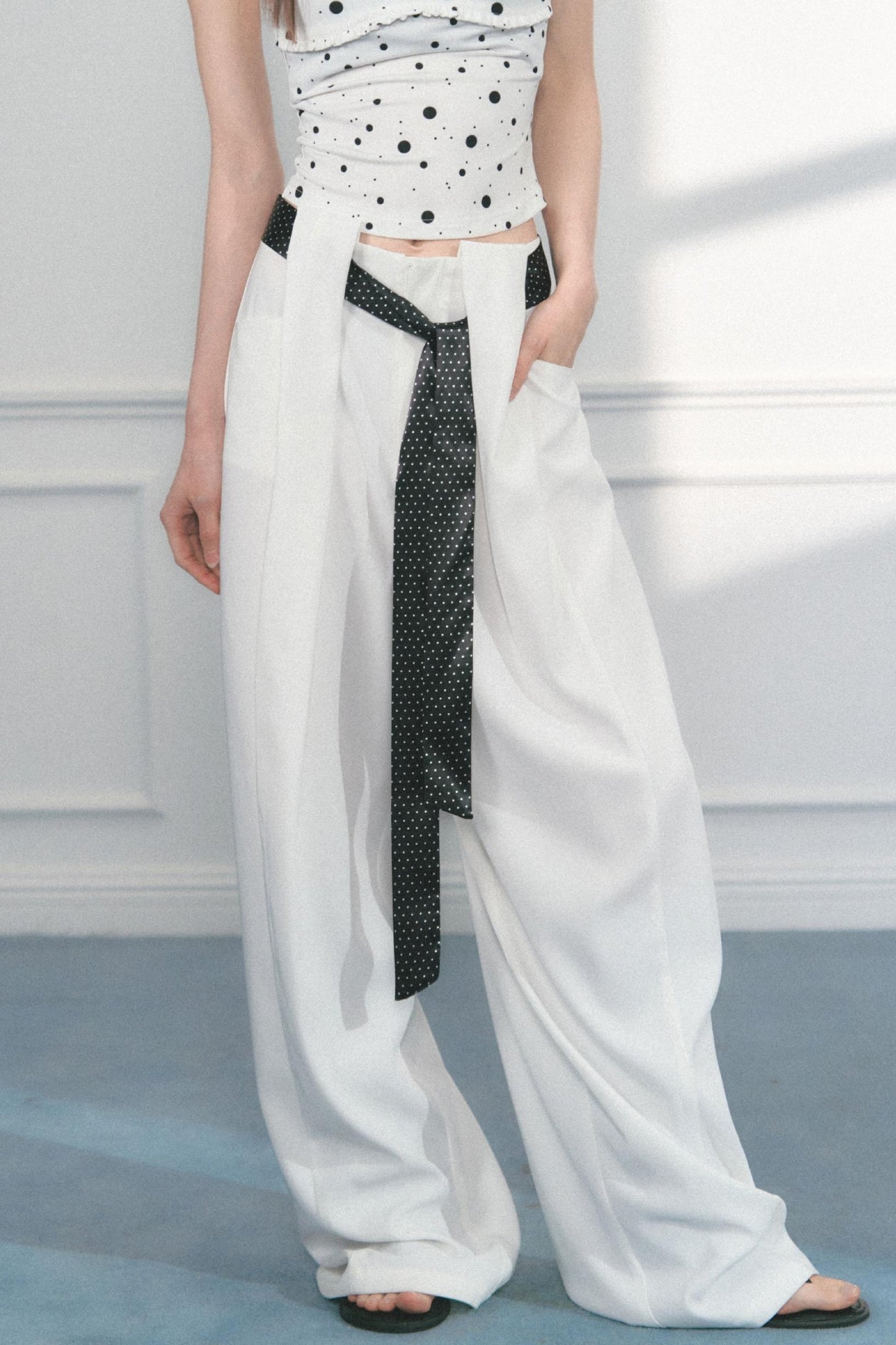 Polka Dot Wide Leg Pants