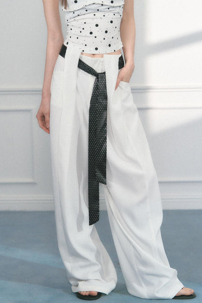 Polka Dot Wide Leg Pants