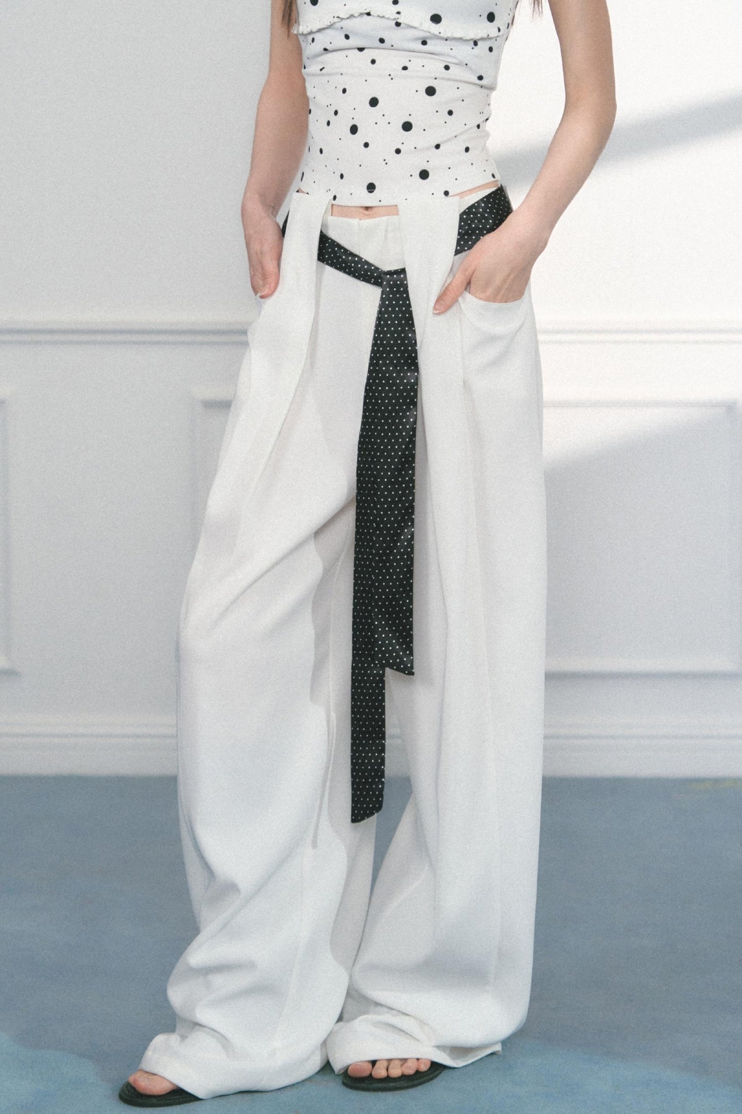 Polka Dot Wide Leg Pants