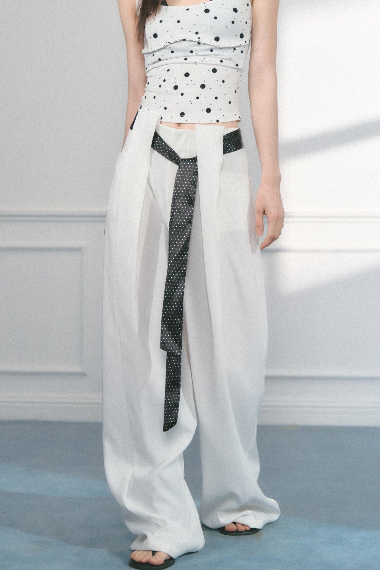 Polka Dot Wide Leg Pants