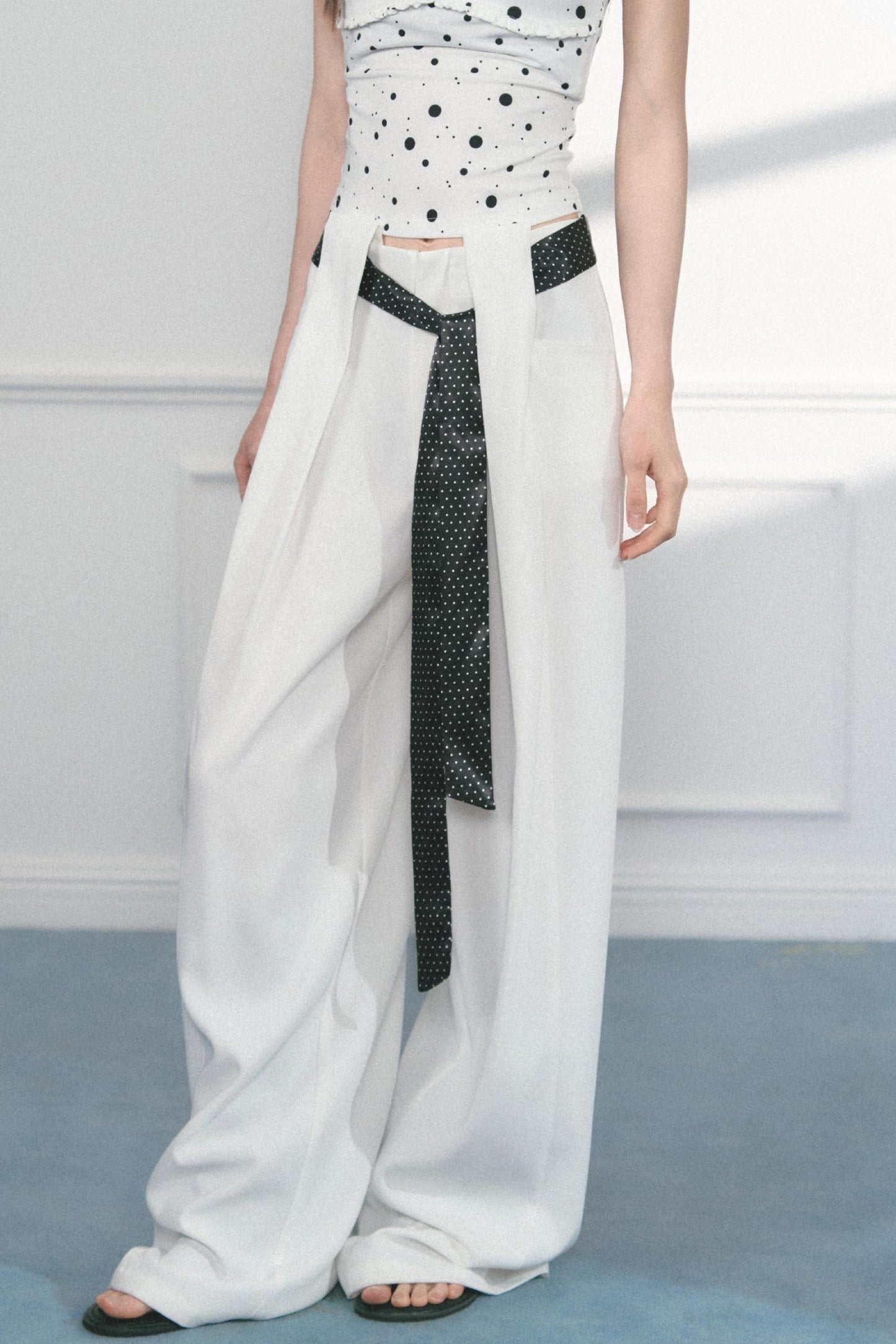 Polka Dot Wide Leg Pants