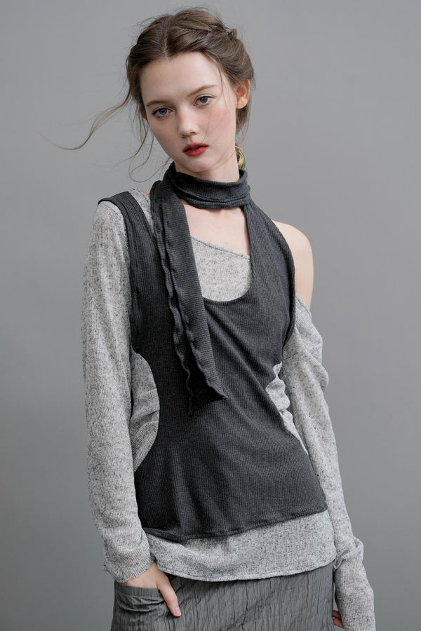 Off-Shoulder Knit Top