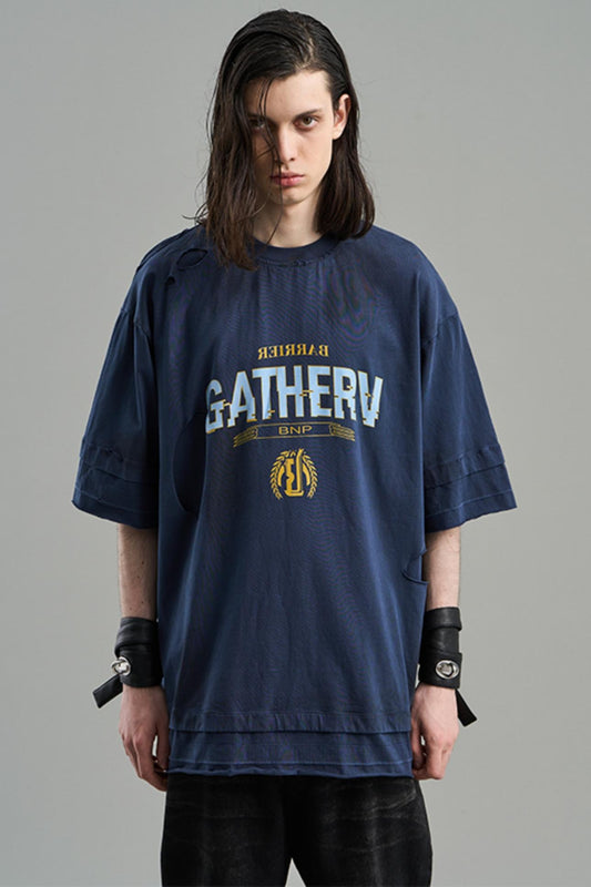 Ripped Cotton T-Shirt