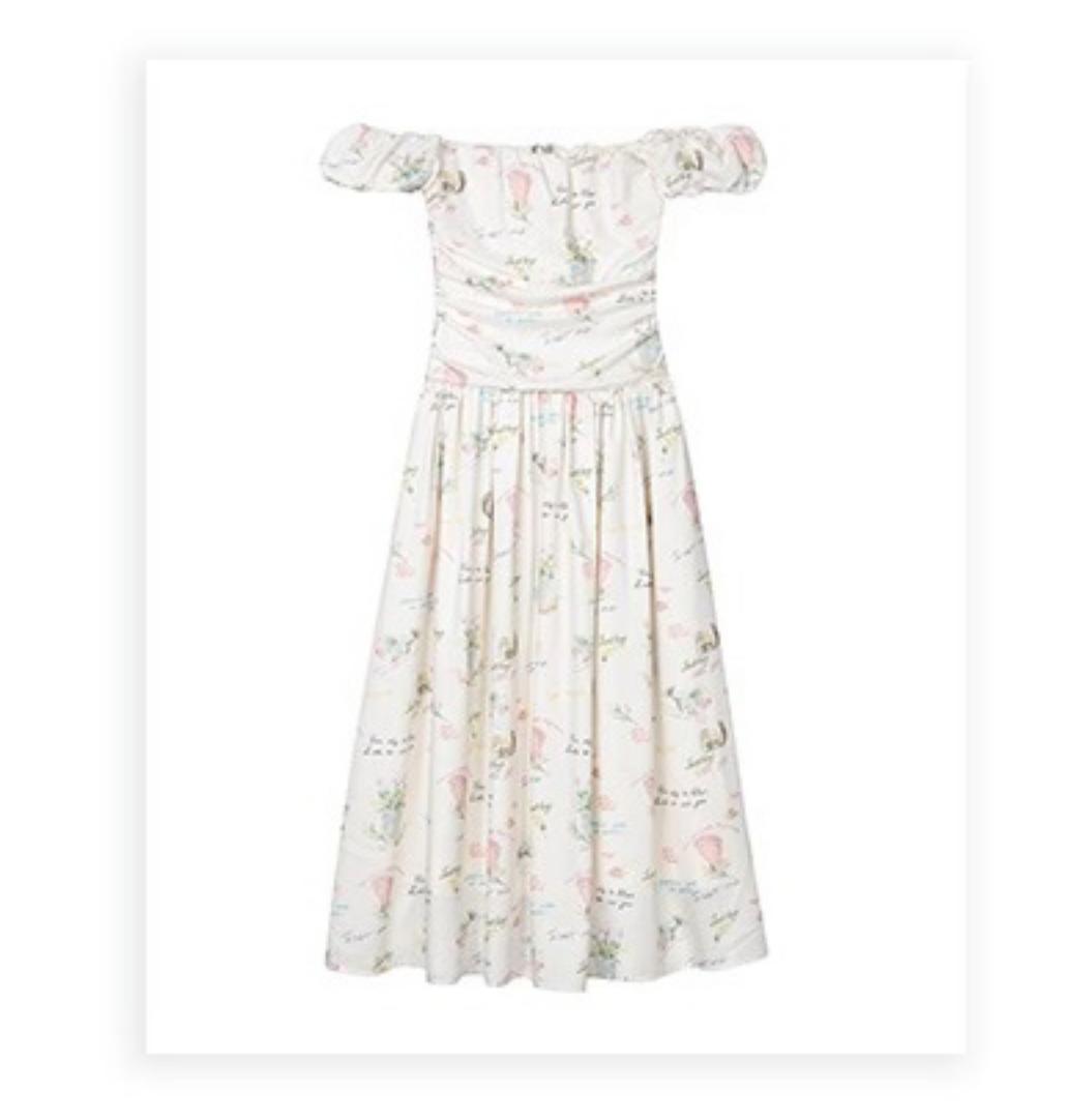 Pastel Lotus Neck-Tie Oriental Dress