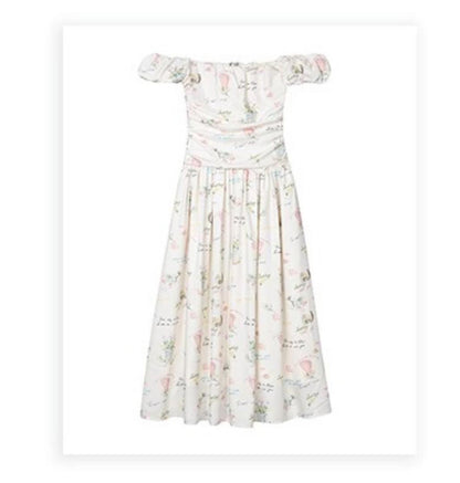 Pastel Lotus Neck-Tie Oriental Dress