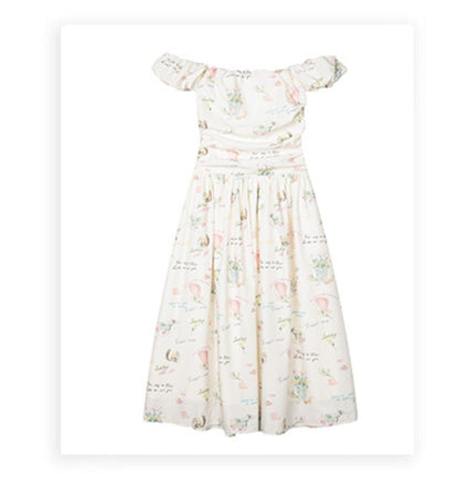 Pastel Lotus Neck-Tie Oriental Dress