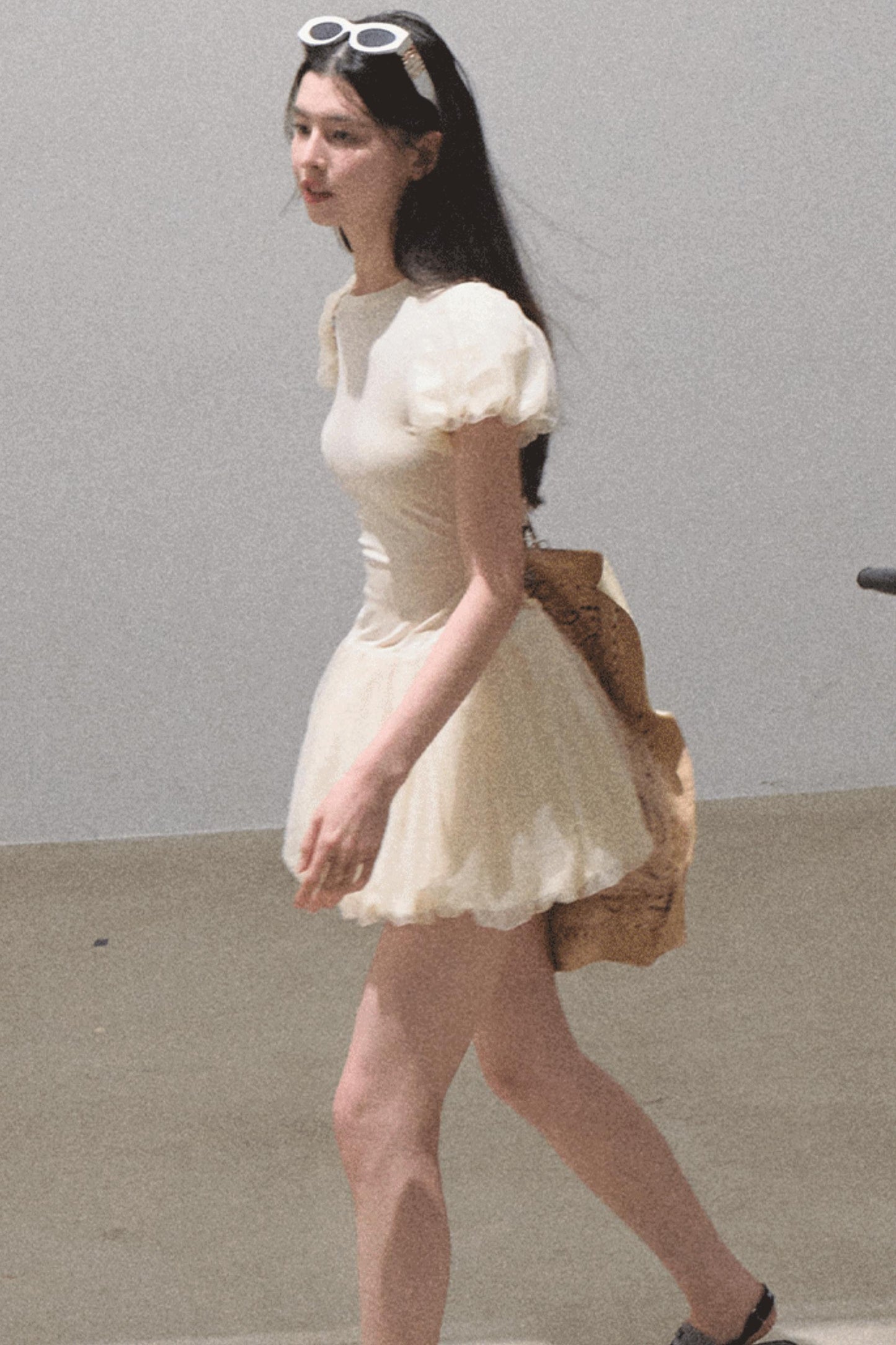 Sun-Kissed Bubble Yarn Dress