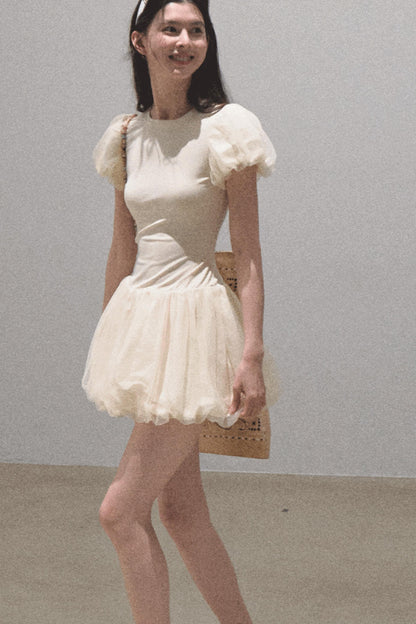 Sun-Kissed Bubble Yarn Dress