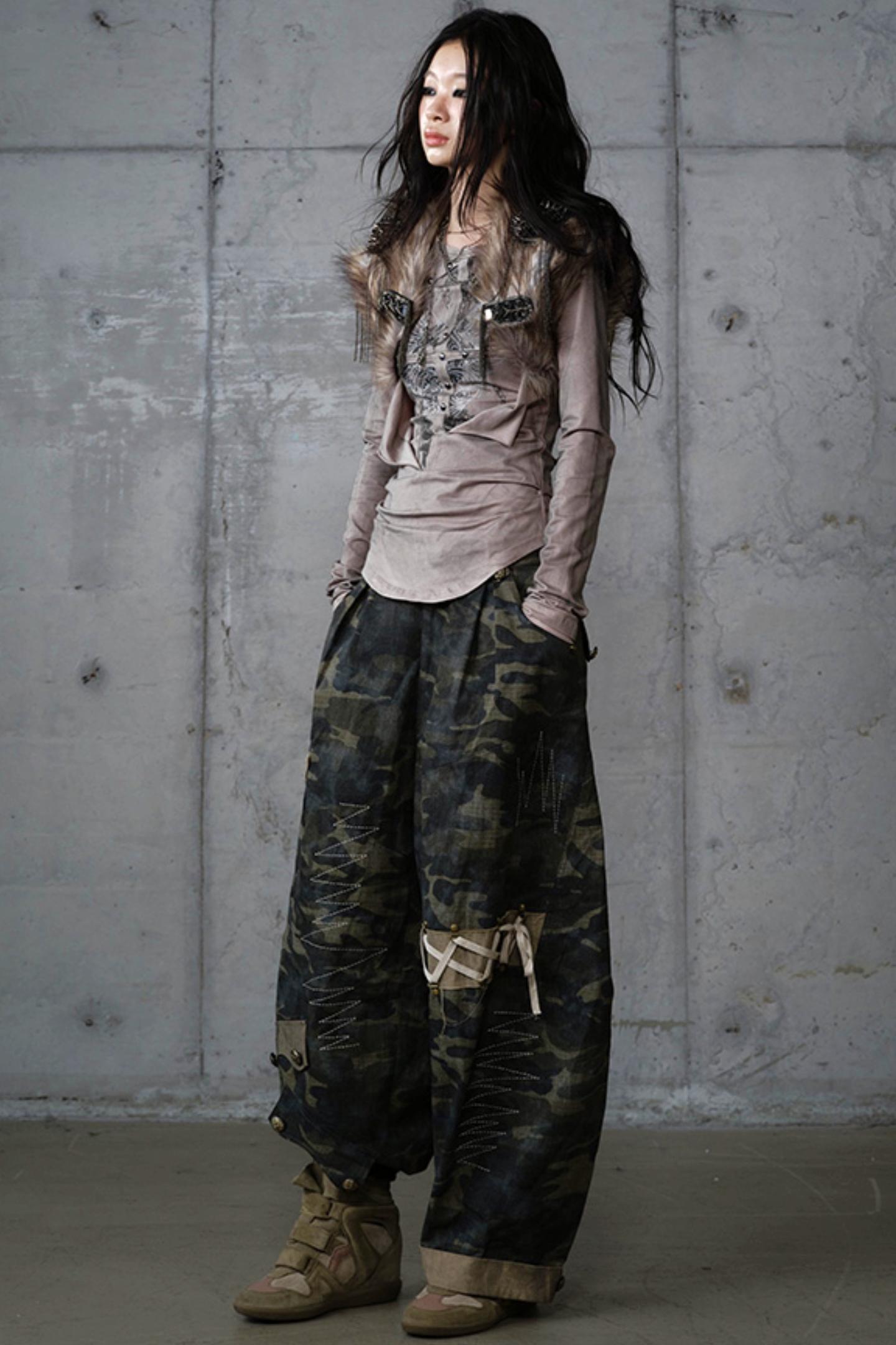 Vintage Distressed Long Sleeve Knitted Base Layer