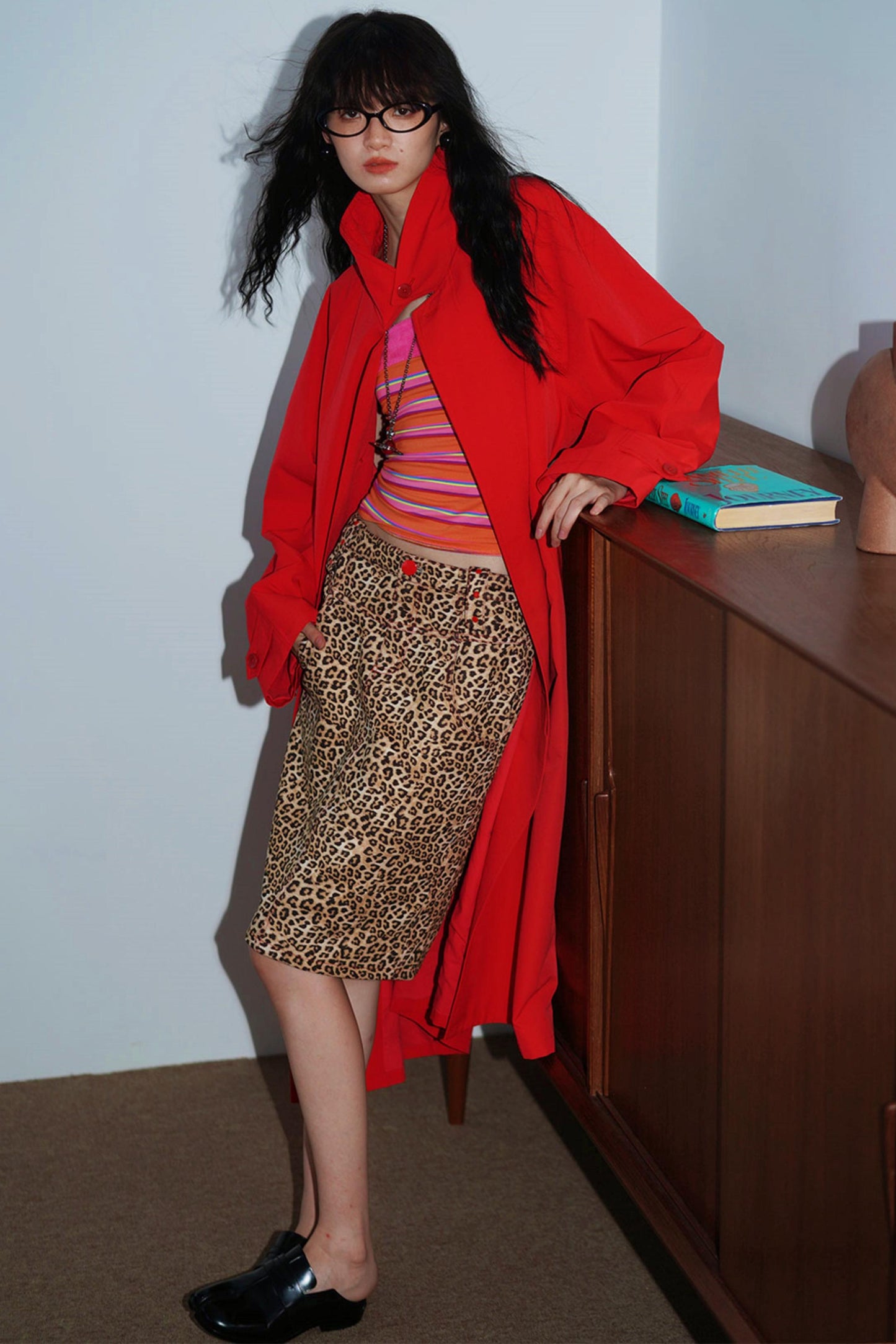 Vintage Suede Pencil Skirt