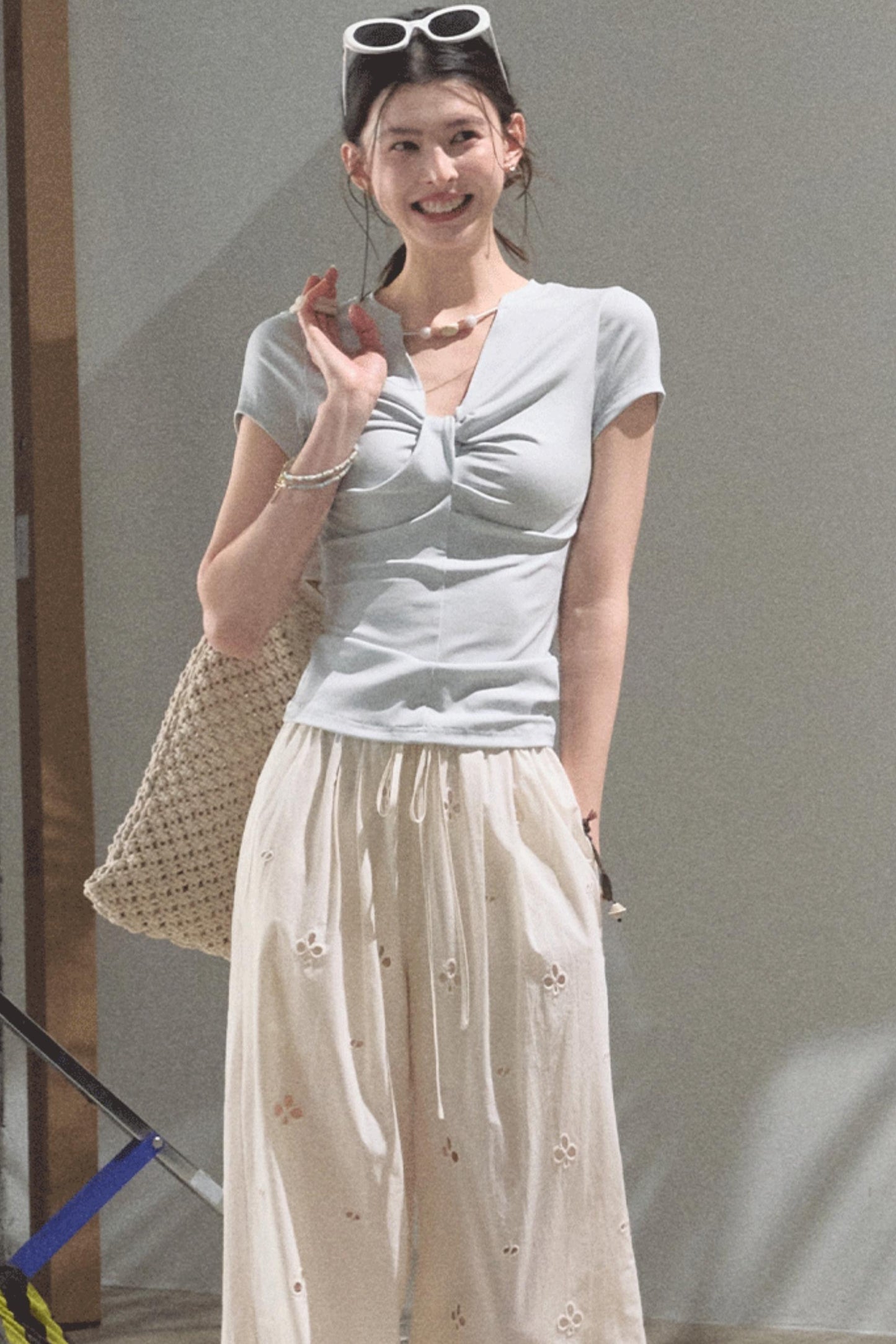 Self-Love Embroidered Summer Pants