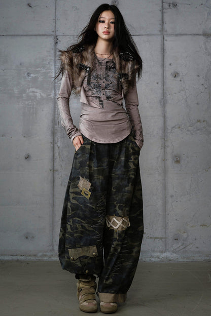 Vintage Plush Punk Knight Vest