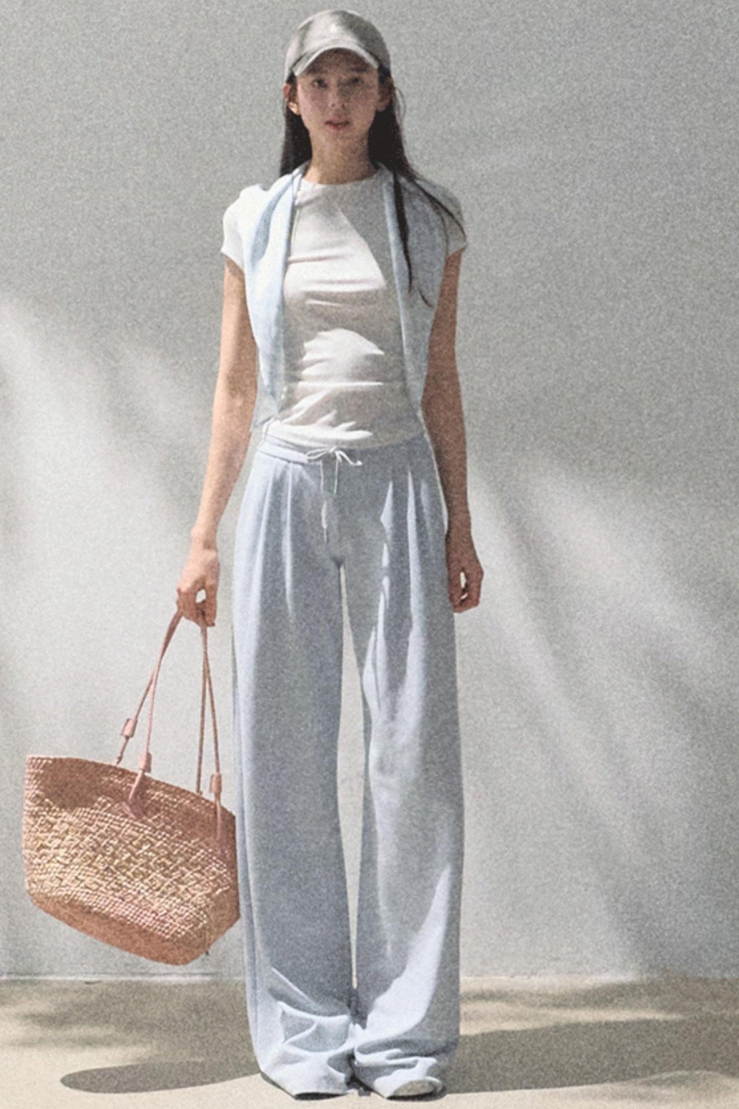 Cotton V-Neck Wide Leg Set-Up