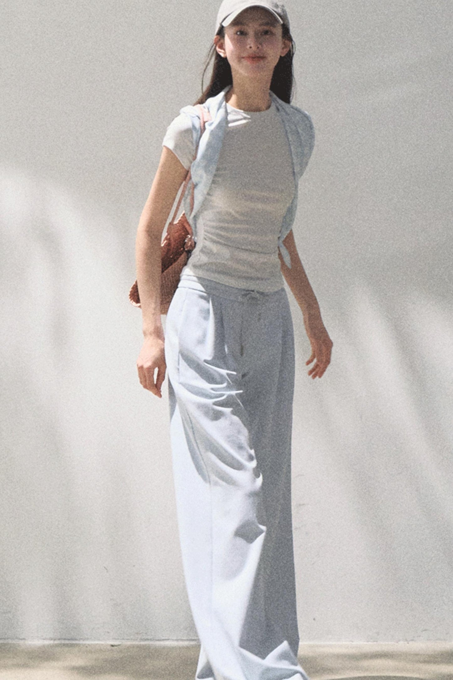 Cotton V-Neck Wide Leg Set-Up