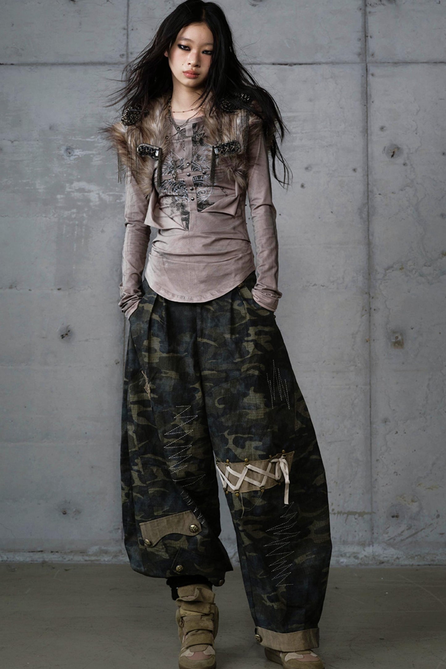 Vintage Distressed Long Sleeve Knitted Base Layer