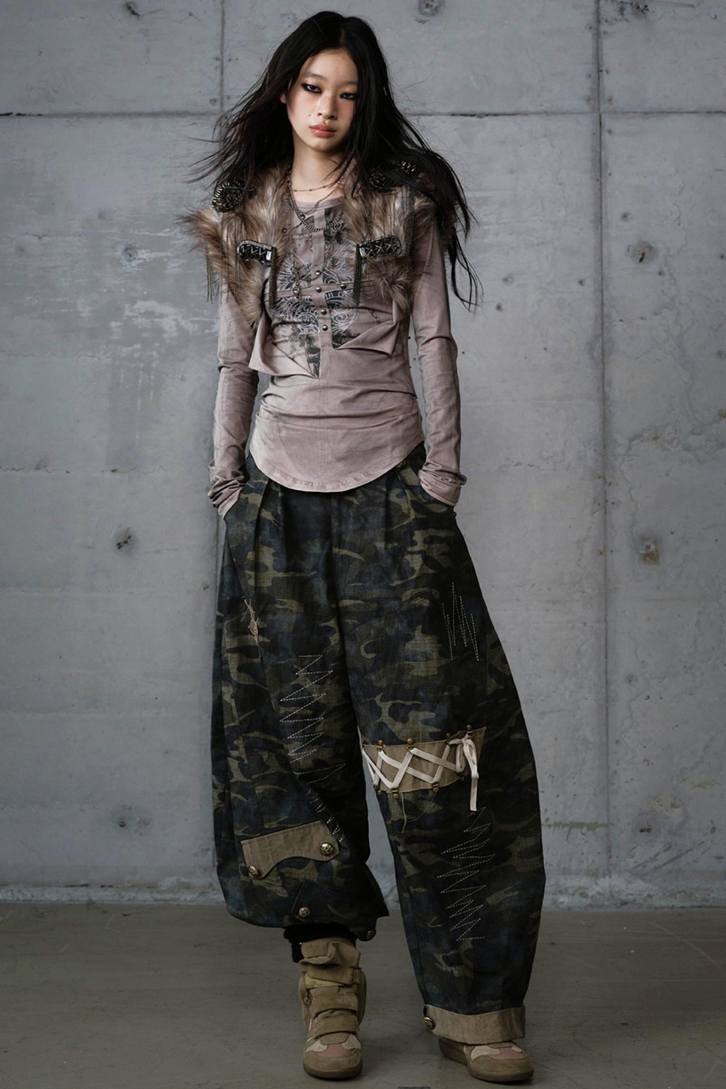 Vintage Plush Punk Knight Vest