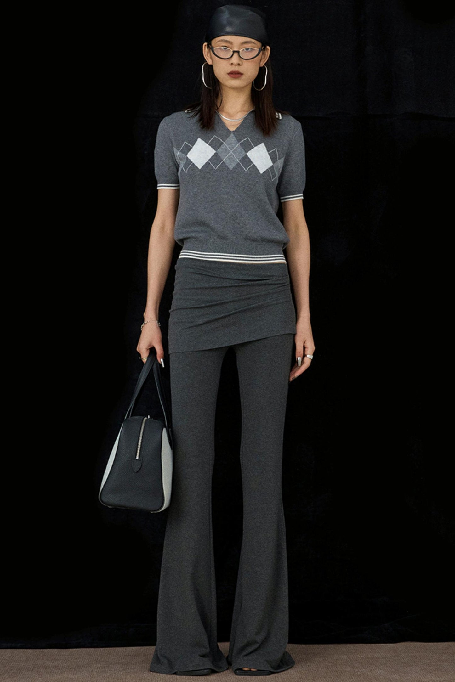 Vintage Diamond V-Neck Tee