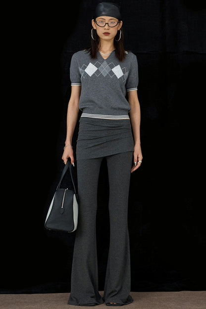 Vintage Diamond V-Neck Tee