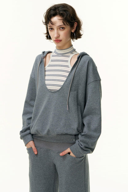Layered Cotton Sweatshirt Set-Up