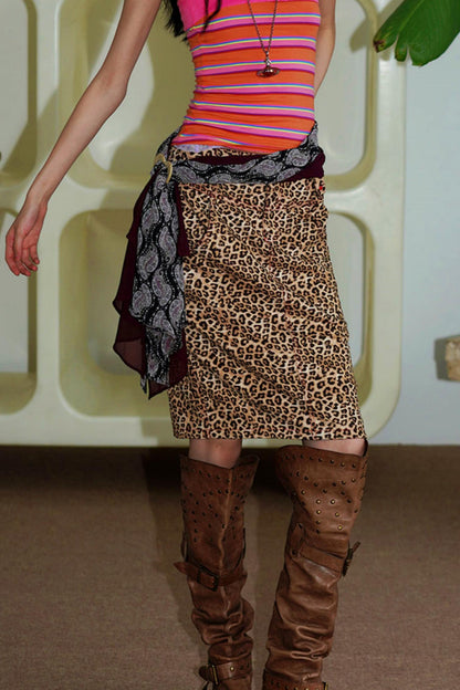 Vintage Suede Pencil Skirt