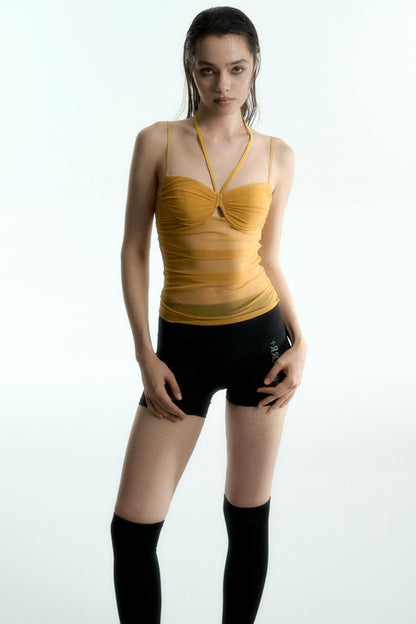 Mesh Halter Corset Top