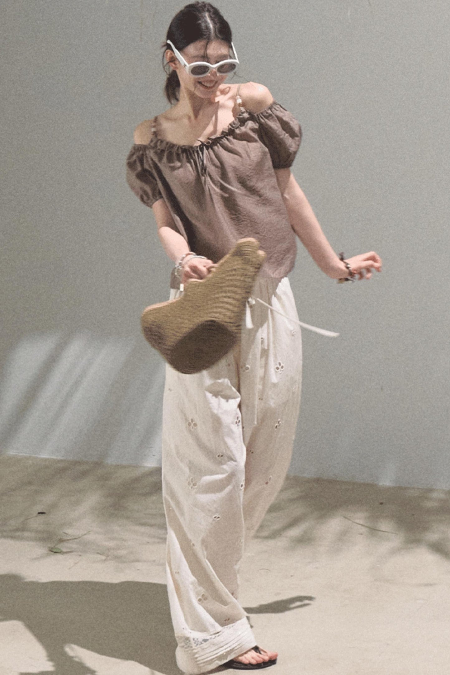 Self-Love Embroidered Summer Pants