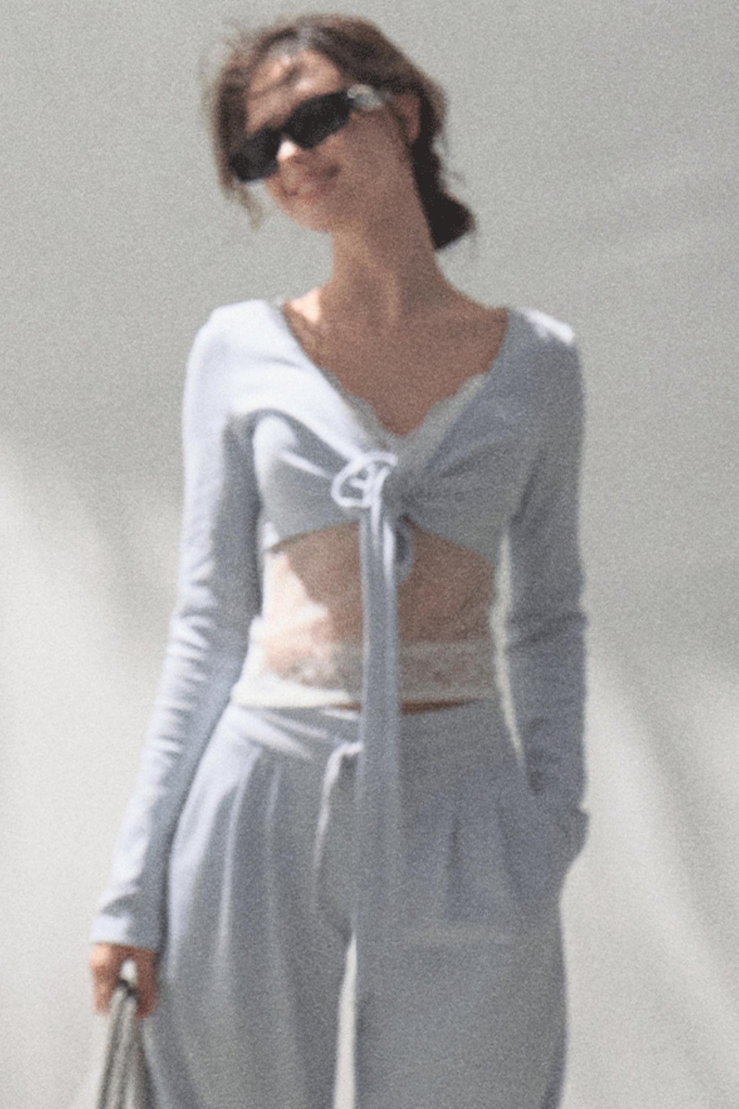 Cotton V-Neck Wide Leg Set-Up