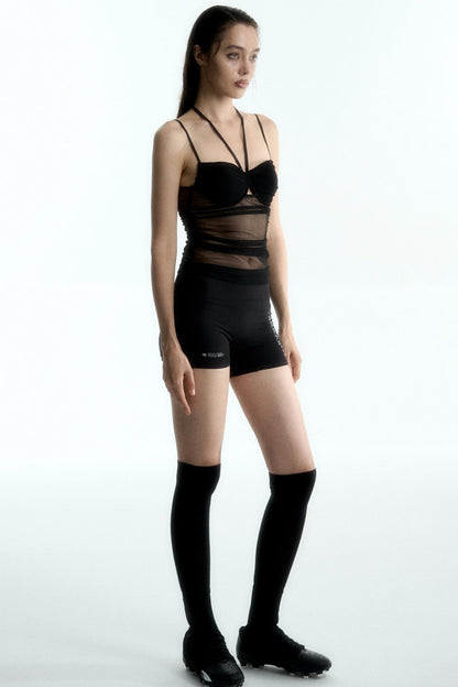 Mesh Halter Corset Top