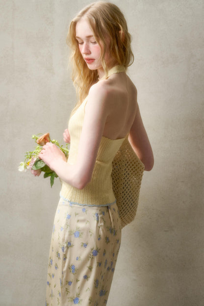 Summer Knit Halter Top