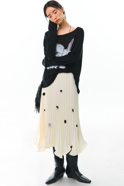 Hand-Painted Tencel Long Sleeve Top