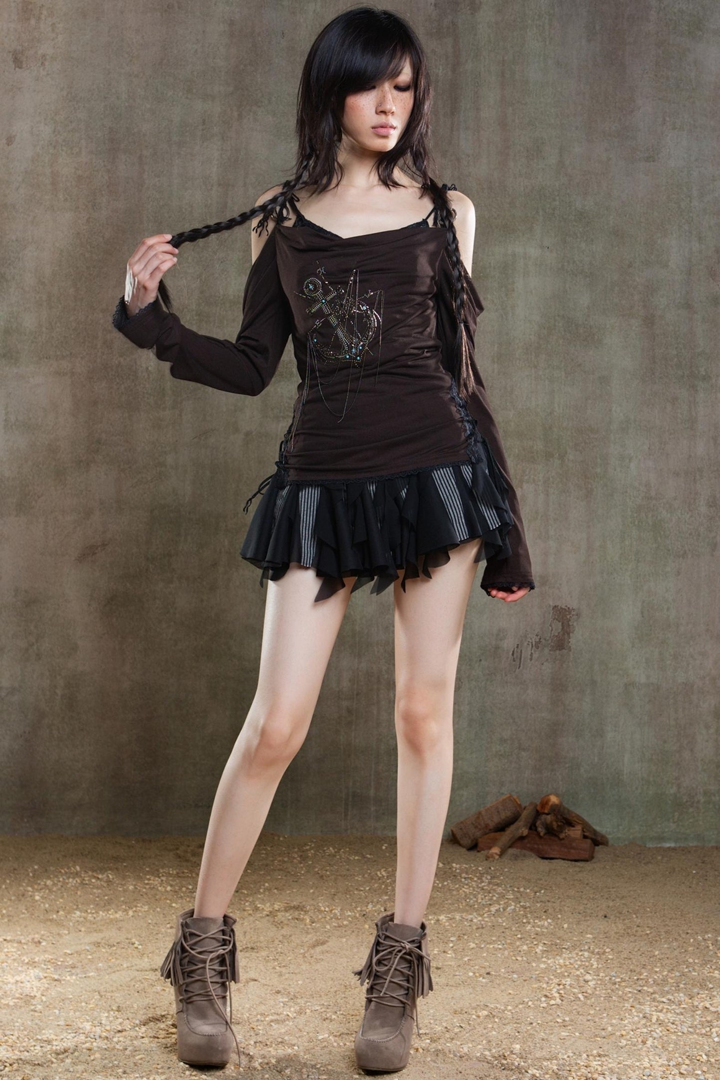 Retro Strapless Sunscreen T-Shirt