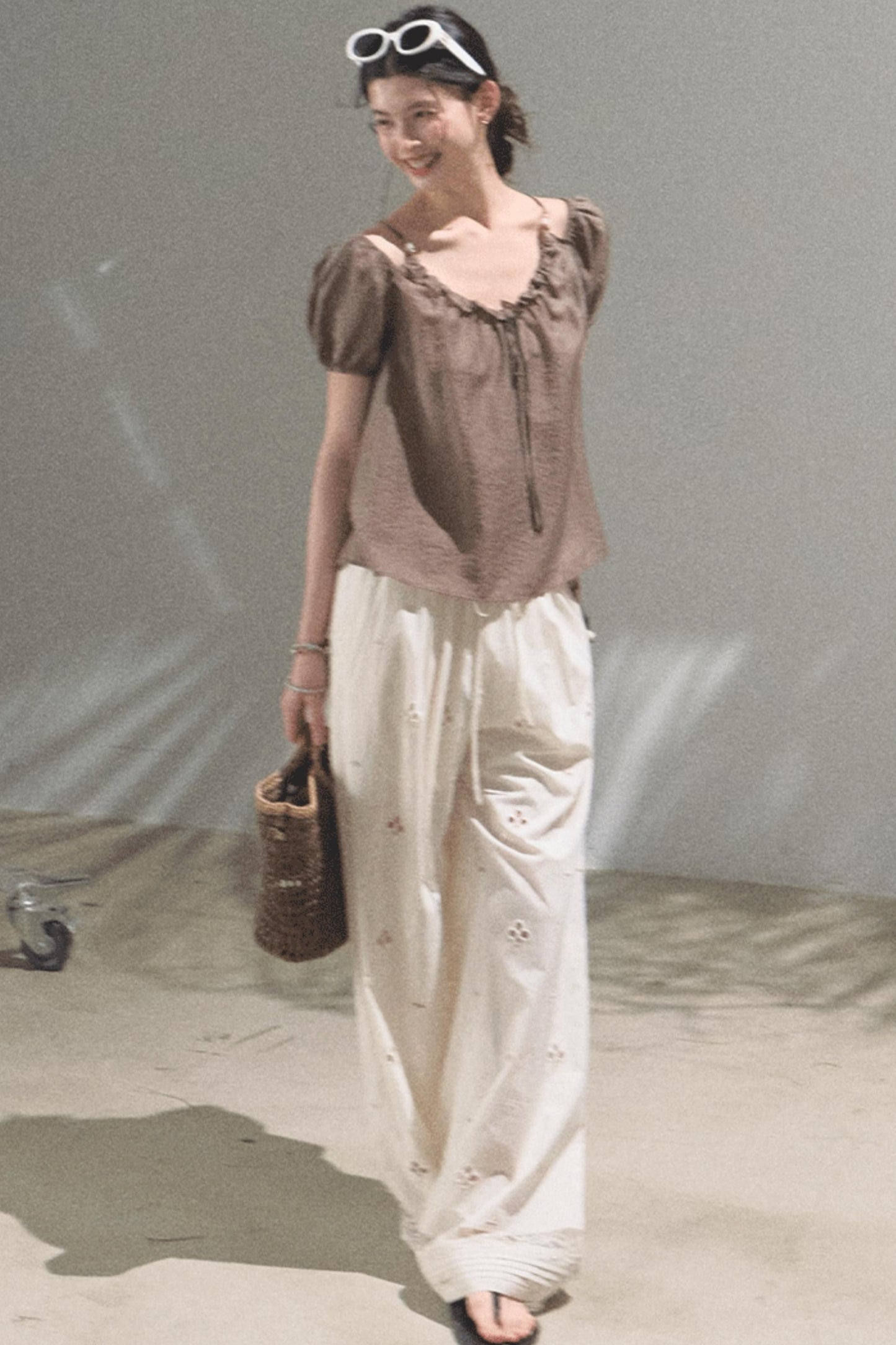 Self-Love Embroidered Summer Pants