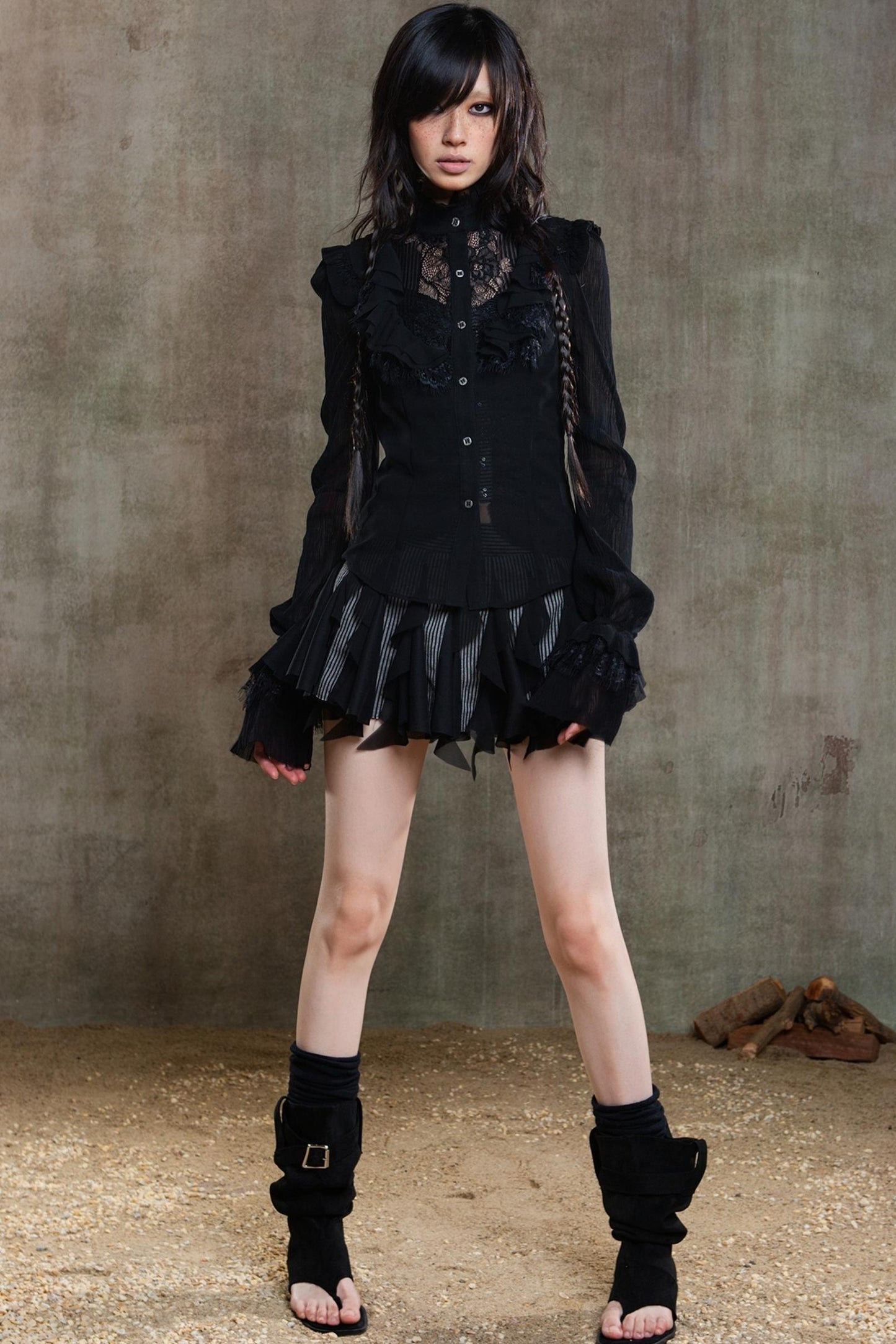 Chiffon Court Tunic Shirt