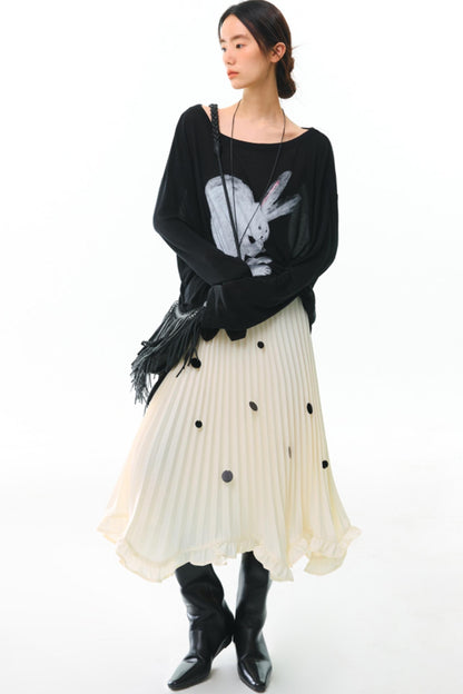 Hand-Painted Tencel Long Sleeve Top