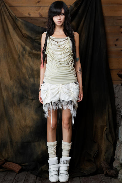 Fake Two Piece Vest Top