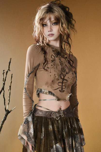 Snake Decree Long-Sleeved Top