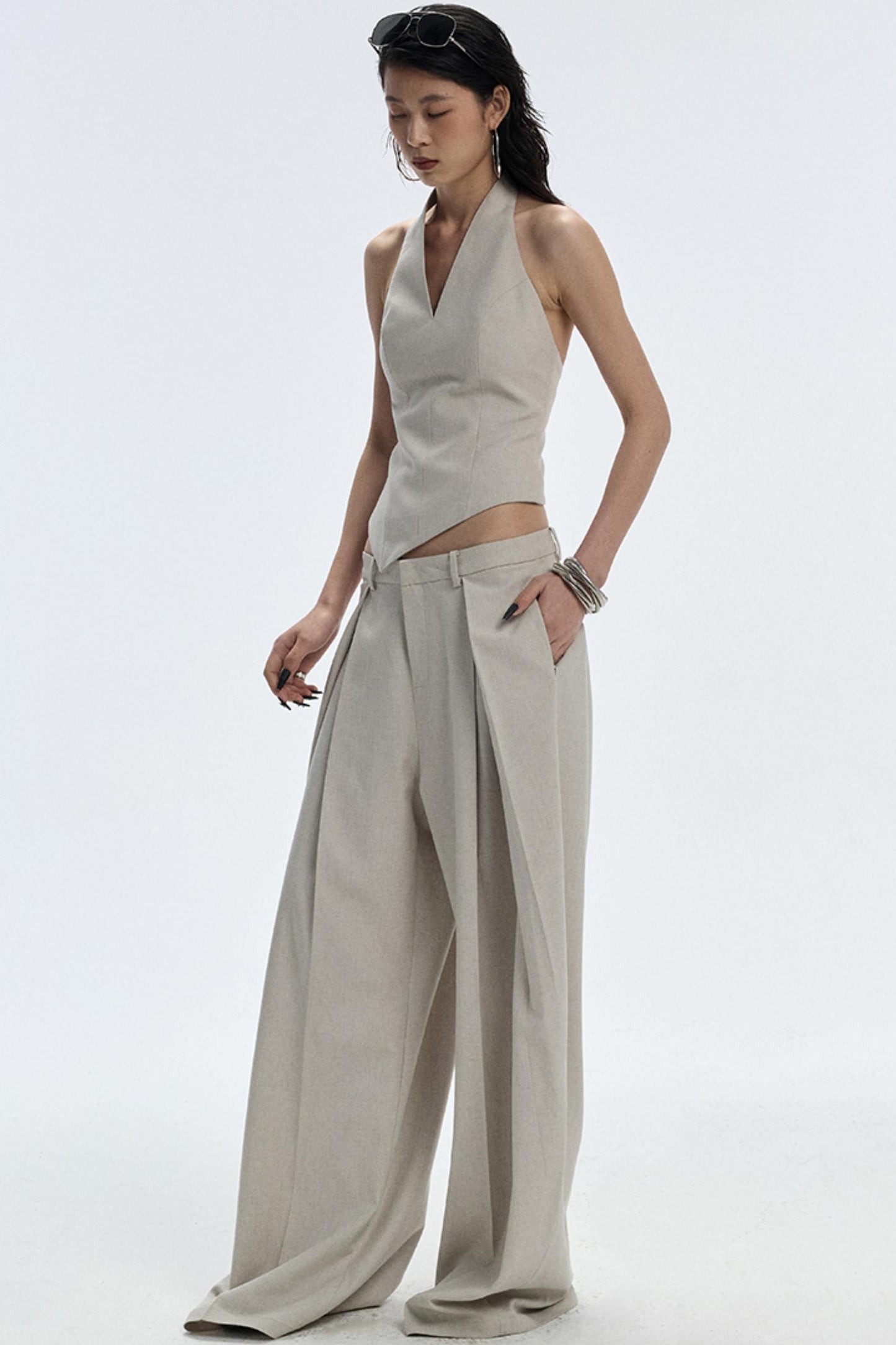 Apricot Scimitar Trouser Vest Set-Up