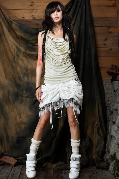 Fake Two Piece Vest Top