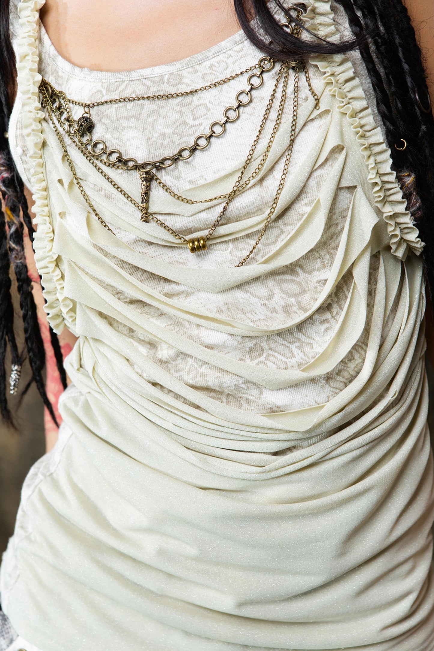 Fake Two Piece Vest Top