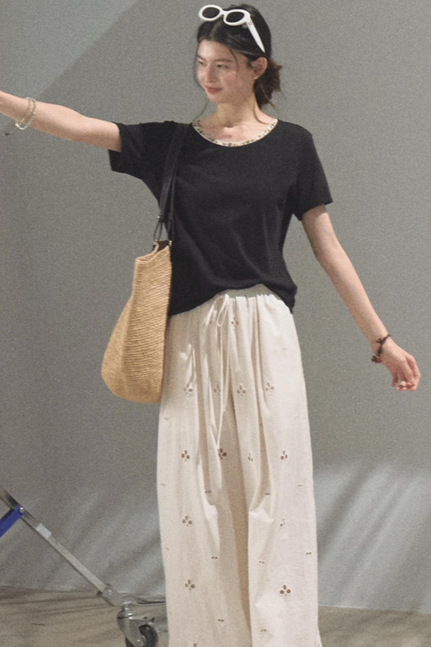 Self-Love Embroidered Summer Pants