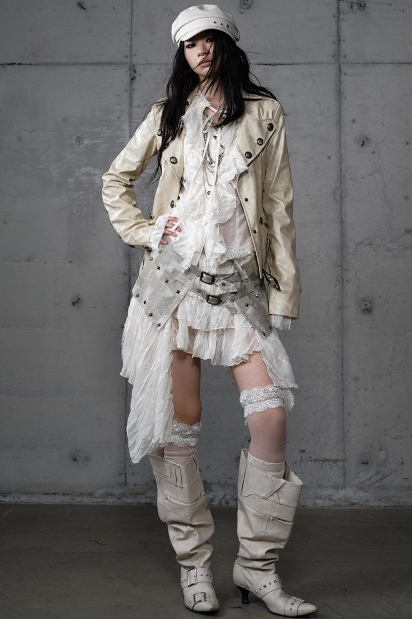 Embroidery Deconstructed  Short Leather Jacket