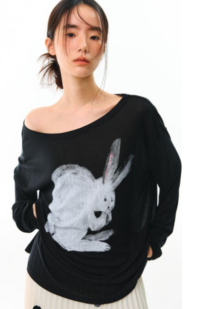 Hand-Painted Tencel Long Sleeve Top