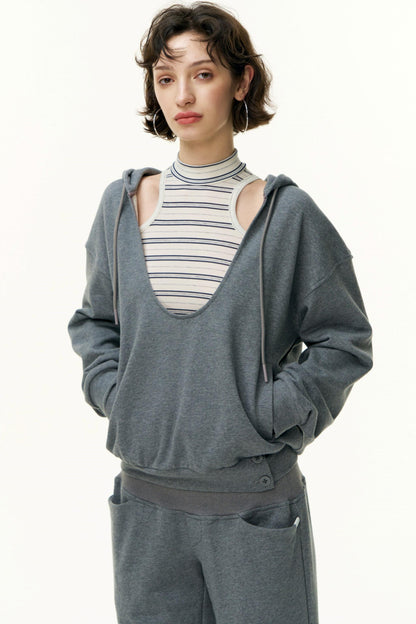 Layered Cotton Sweatshirt Set-Up