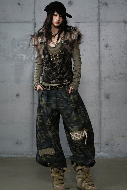 Vintage Plush Punk Knight Vest