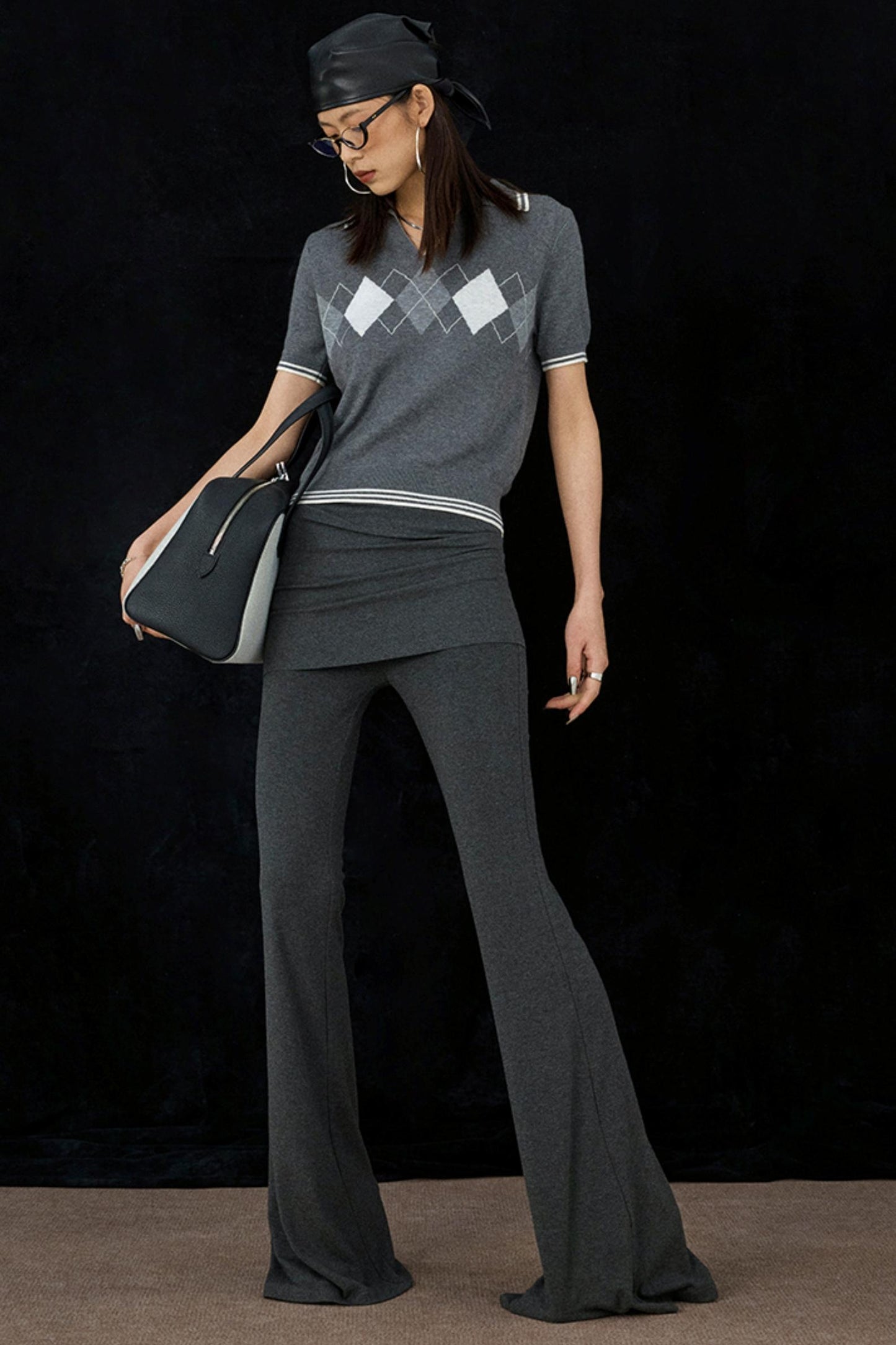 Vintage Diamond V-Neck Tee