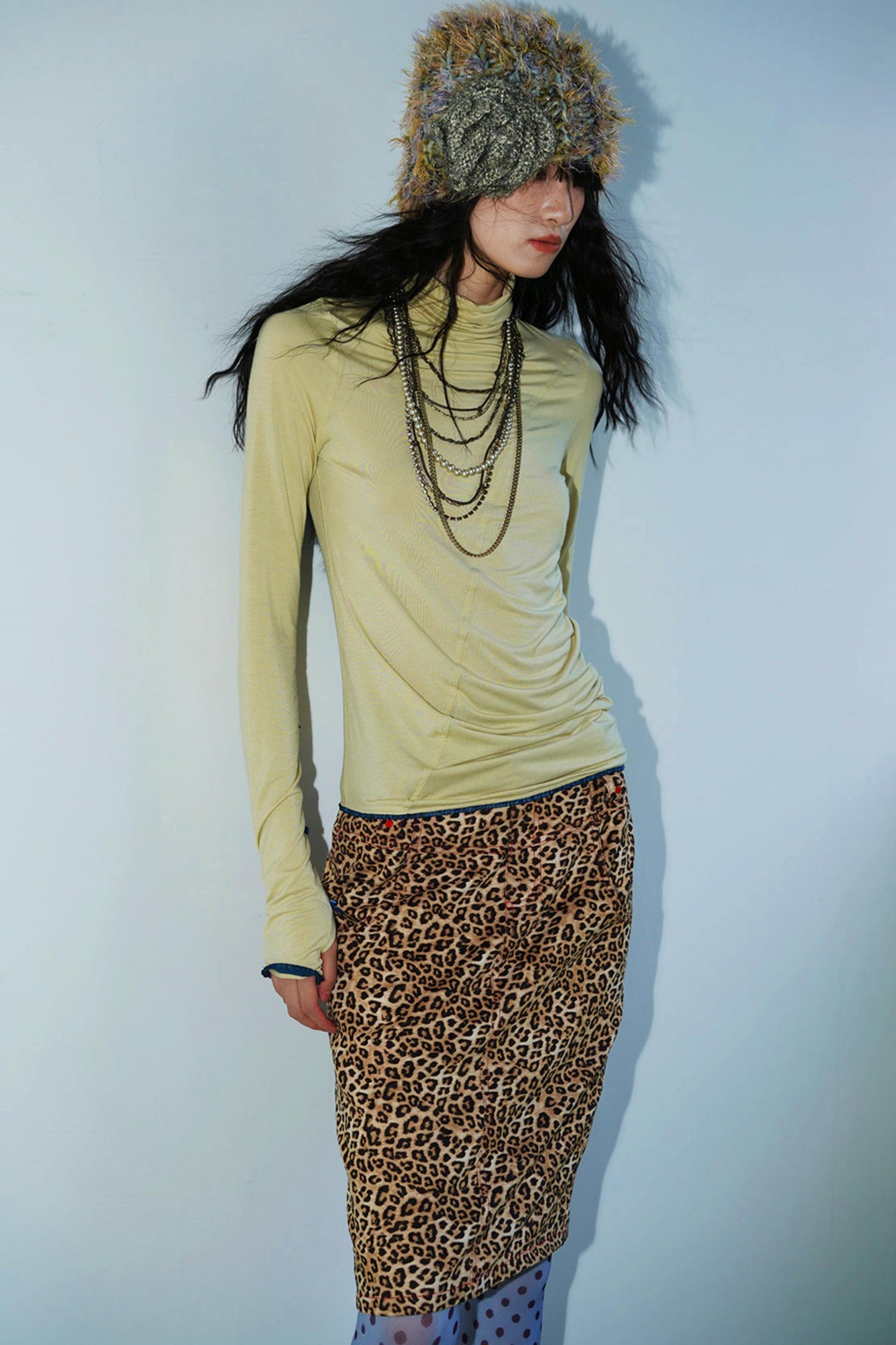 Vintage Suede Pencil Skirt