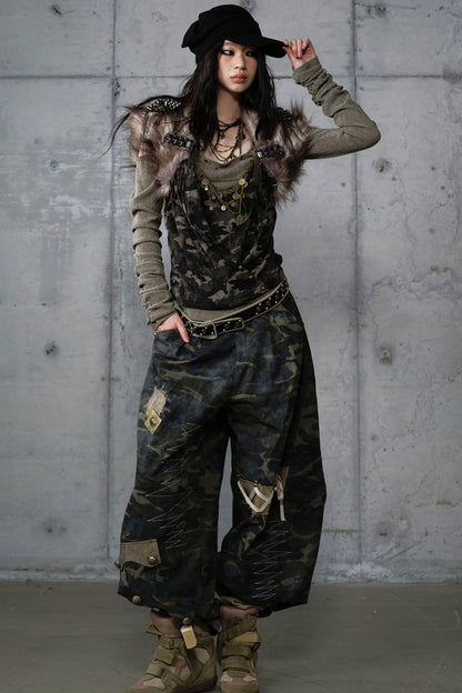 Vintage Plush Punk Knight Vest