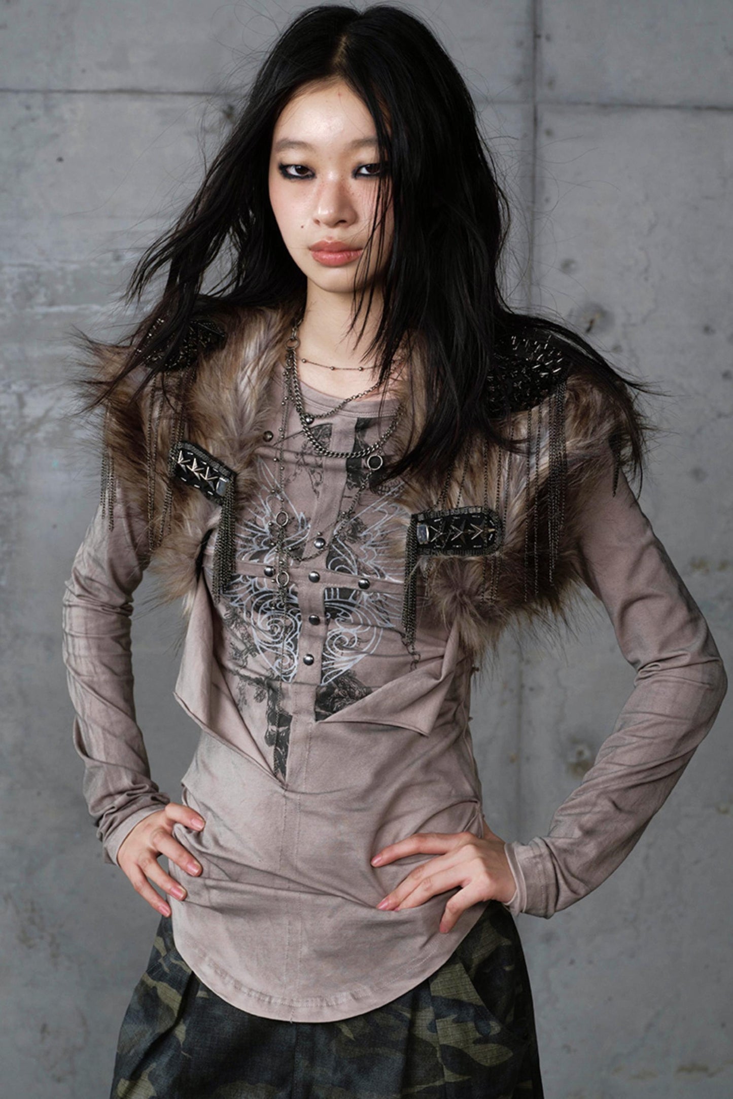 Vintage Distressed Long Sleeve Knitted Base Layer